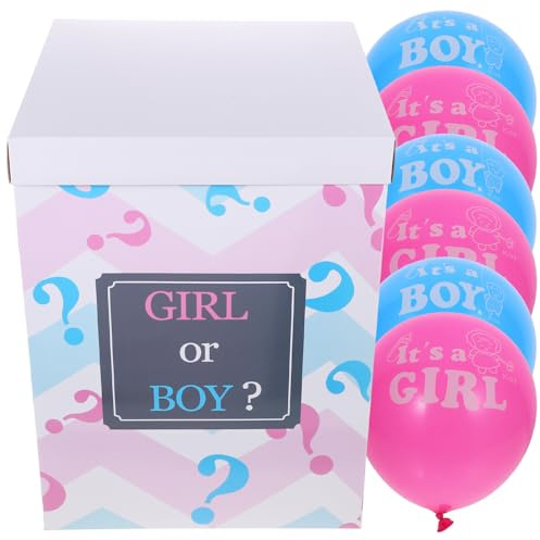 STOBAZA Set di Carta Palloncino Gender Reveal per Decorazioni Shower Party, come Box per Palloncini Rivelatori di Genere e Festa di Benvenuto
