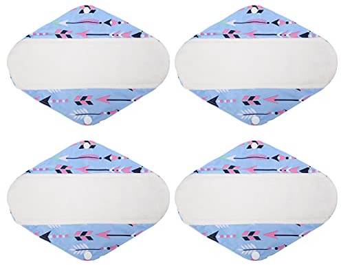 ZUUOZBYY 4 pièces serviettes hygiéniques en tissu de charbon de bambou serviette de serviette menstruelle lavable réutilisable pour les femmes (R12)