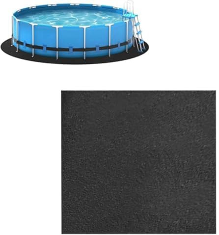 Tapis de protection de sol de piscine - 260 g/m² - Tissu non tissé - Indéchirable et imperméable - Tapis de piscine carré - Noir
