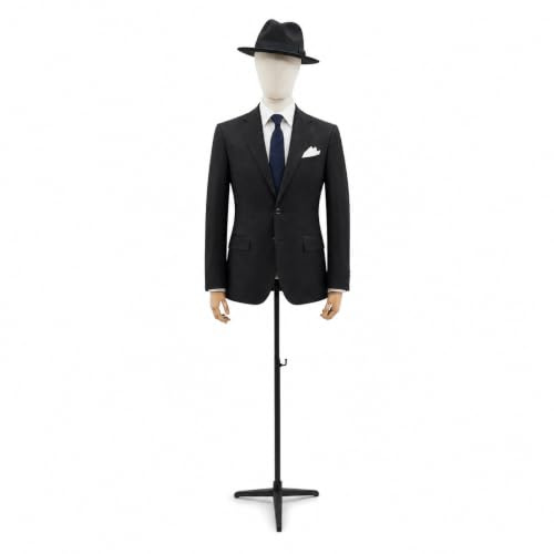 Mannequin pour homme, hauteur de 135 à 193 cm, réglable M, mannequin de vitrine masculin mobile pour magasins de vêtements, vêtements de mariage (support noir - mâle)