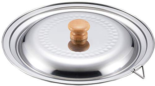 Yoshikawa YH9499 Stainless Steel Snow Flat Pot Dual Lid 7.9/8.7 inches (20/22 cm)
