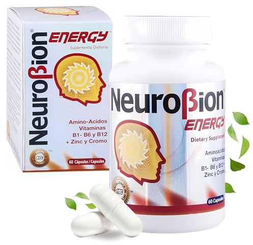 60 Caps Neurobion Energy - Amino Acids Vitamin B1 B2 B6 B12 - Increases Brain Alertness & Stamina