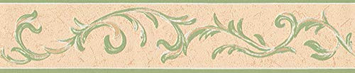 A.S. Création Livingwalls Bordüre Meistervlies Borte 5,00 m x 0,13 m beige braun grün Made in Germany 789426 7894-26