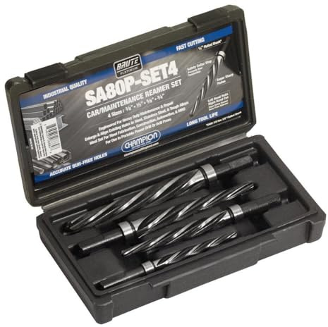 Champion SA80P-SET-4 Brute Platinum HSS Maintenance Reamer 4 Piece Set (3/8, 1/2, 5/8, 3/4)