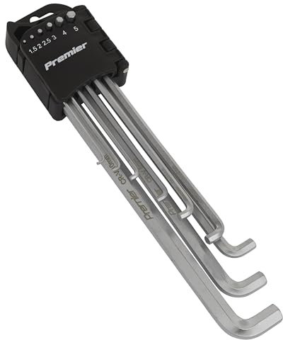 Sealey Ak7174 Hex Key Set 9Pc Extra-Long Stubby Element Metric