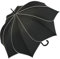 Pierre Cardin - Grand parapluie canne pour femmes - Solide - Avec système automatique - Motif : tournesol, Noir , 105 cm
