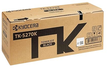 Kyocera TK-5270K Original Toner Drucker Schwarz KYOTK5270K, 8.000 Seiten | Drucker Toner kompatibel für P6230cdn, M6230cidn und M6630cidn. Tonerkartusche