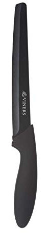Viners Assure 8” Bread Knife Serrated Stainless Steel Blade with Squared Tip for Safety, Soft Grip Handle, Non-Stick Coating, Rust-Resistant, Ideal for Cutting Bread, Tomatoes & Fruit