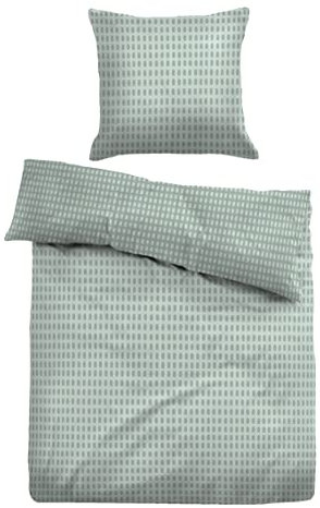 TOM TAILOR 0027695 Bettwäsche Garnitur mit Kopfkissenbezug Seersucker - Connection 1x 135x200 cm + 1x 80x80 cm, Wintergreen