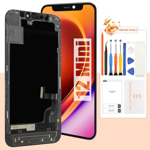 Arbilato Pantalla de Repuesto para iPhone 12 Mini para iPhone A2399, Pantalla LCD A2176, A2398, A2400, Piezas de reparación de Montaje digitalizador (Negro)