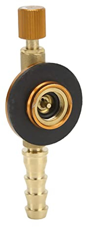 BOROCO Gas Kartuschen Adapter, BBQ Grill Herd Stecker Adapter Camping Herd Adapter Flache Gastank-Steuerventil für Outdoor Picknick Kochgeräte (Gelb)