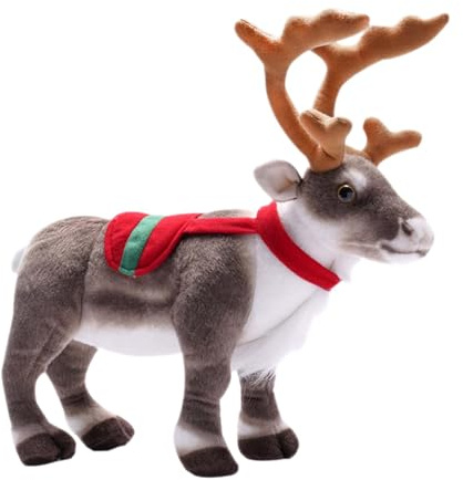 Folpus Christmas Reindeer Plush Plush Elk Doll Elk Figurines Reindeer Toys for Christmas Table, 35cm