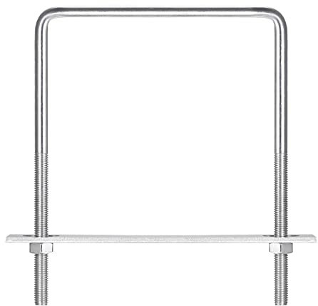 Rohrschelle, quadratische U-Bolzen, 3 Sätze, 62 mm (2,44 Zoll) Innenbreite, 100 mm Länge, M10 U-Klemmschraube aus Edelstahl 304 mit Muttern und Platten, for Bootsanhänger (Size : M10x152x200mm)