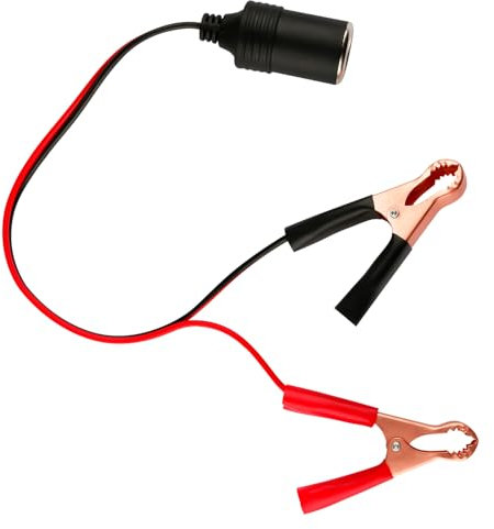 Luckious Car Cigarette Lighter Alligator Clip Car Battery Alligator Clip - Car Cigarette Lighter Socket Adapter Cable Car Accessories for Camper Vans, Cars, Boats
