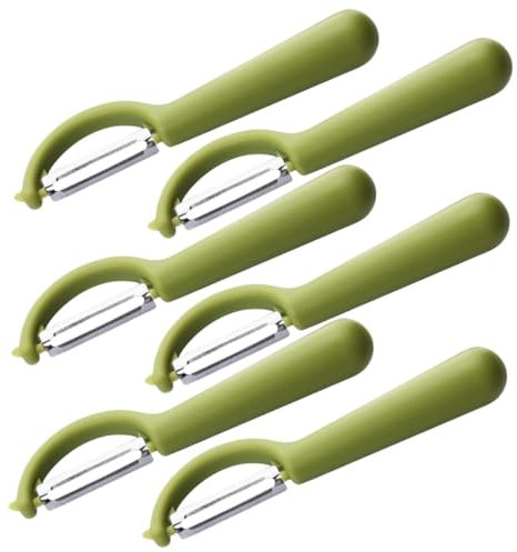 OFFSCH Pelador de Verduras de Acero Inoxidable Pp, 6 Piezas Verde