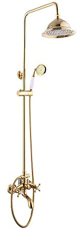 ACROSSPART Retro badrum duschset regndusch med armatur väggmonterad duschset med regndusch justerbar höjd komplett dusch