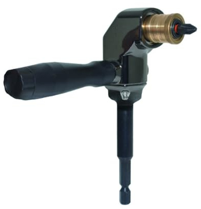 90 Degree Magnetic Drill Bit Extension ， Right Angle Adapter for Power Drills ， Universal Fit with 1/4 Hex Shank ，High Torque Reinforced Design ， Strong Magnet Holds Bits Securely (Set D)