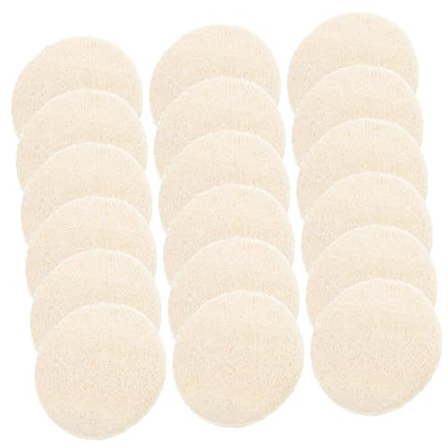 Healvian Gesichtspeeling Pads Aus Natürlicher Luffa 5,5x5,5cm 36 Stück Für Porentiefe Reinigung Gesicht Und Körper Duschpeeling Vielseitig Einsetzbar