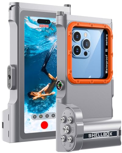 Focusor Custodia Impermeabile 15M [Universale] Smartphone Compatibile con Bluetooth IPX8 Cover Subacquea Professionale Asciutta Borsa per iPhone Samsung Huawei XiaoMi Google Android 4.7-6.9'' Grigio