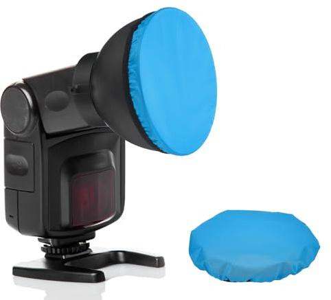 PATIKIL 6.3 x 6.3 Soft Mini Diffusore Per Flash, 2 Pezzi Copertura Universale Elastica Per Flash DSLR, Blu