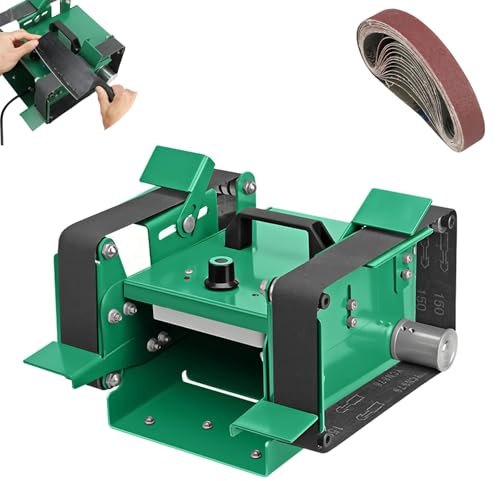 Touret à meuler double tête, ponceuse à bande électrique avec angle de support réglable, outil de polissage et de meulage, vitesse réglable de 800 à 12000tr/min, pour la fabrication couteaux