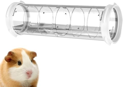 Tunnel Transparent pour Hamster - Tube d'aire de Jeu Transparent pour Animaux de Compagnie, Tunnel d'exercice Multifonction Robuste | Sifflet pour Petits Animaux, Souris, Hamster, Gerbille