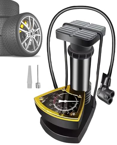 Arrovarp Foot Pump for Car - Lightweight Car Foot Inflator With Pressure Gauge - Compact Bike Tire Inflator for Motorcycle Electric Automotive Scooter Sedan Pickup