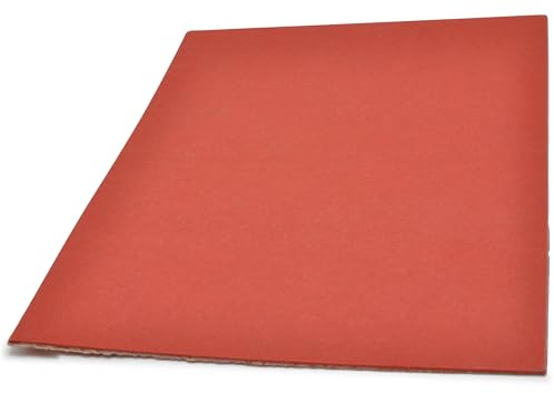 Easyboost placa de junta fibra roja 1,5 mm, dimensiones 20 x 15 cm, hoja de corte para fontanería, grifo, bombas carburador y pequeñas mecánicas, agua, aceite, gasolina, taller de bricolaje