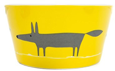 Scion Living - Keith Brymer Jones Collaboration Range - Mr Fox Cereal Bowl - Yellow/Charcoal - 360ml