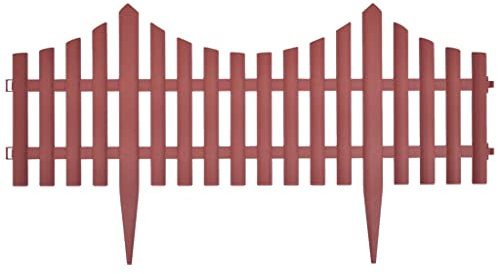 vidaXL 17x Gartenzaun 10m Braun Beeteinfassung Beetumrandung Zierzaun Palisade