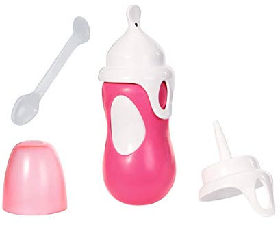 Baby Born 826898 Interact. Flasche&Löffel 43cm, rosa, weiß