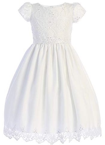 First Communion Dresses for Girls 7-16 Holy 1st Communion Dress White Vestidos de Primera Comunion para Niñas Plus Size 10