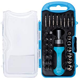 BlueSpot 30PCE Ratchet Screwdriver and Socket Set