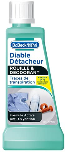 Dr. Beckmann -spécifique Diable Détacheur taches de Rouille & Déodorant 50 ml - Détachant pour traces de transpiration - Formule active anti-oxydation - Lot de 3, Non parfumé
