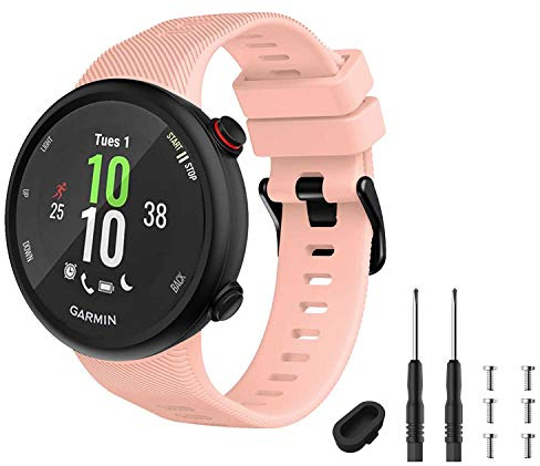 TopPerfekt Pulsera Compatible con Garmin Forerunner 45s, Pulsera Deportiva de Silicona, Forerunner 45s Replace Pulsera