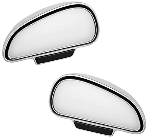 Opaltool Paquete de 2 espejos de punto ciego de gran angular para automóviles, espejo auxiliar ajustable de 360 grados, espejo retrovisor lateral curvado universal para coche, camión, SUV, RV