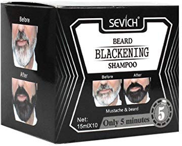 Shampoing à barbe, 15ML,Mode homme barbe coloration des cheveux teinture teinte crème moustache noircissement shampooing (10PC)