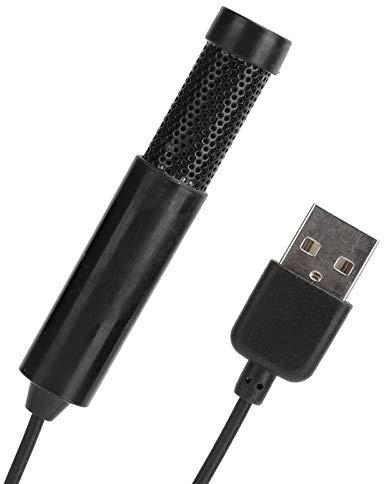 Topiky Mini micrófono USB, micrófono de grabación omnidireccional Capacitivo de Alta sensibilidad portátil, para PC portátil, para WIN7 / 8/10 / OS X/MSN/SKYPE(Negro)