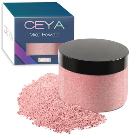 Ceya Glimmerpulver, 150 g, Millennial Pink Perlglanzeffekt, Farbpigment-Pulver für Epoxidharz, Becher, Schleim, Badebombe, Seifenfarbe, Schleim, Kerze, Kunstharz, Basteln, Farbe, Schmuck, Nagellack | Für Epoxidharz, Basteln, Rolle, Badebombe, Slime, Seifenfarbe, Schleim, Kerze, Farbe, Schmuck, Nagellack