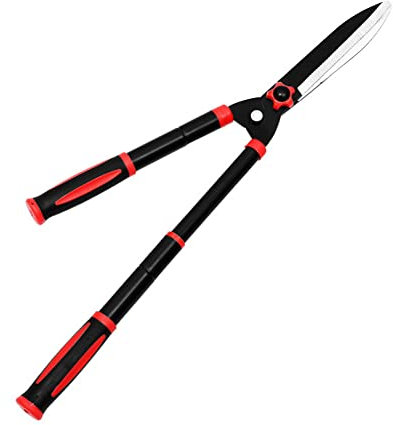 Teleskop Heckenschere, manuelle Heckenschere leichte lange Baumschere mit 7-Zoll scharfen Klingen, ergonomischer Griff, Gartenschneider für Gras, Äste, Sträucher, Blumen