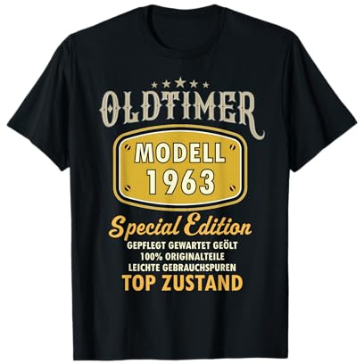 1963 Geburtstag Mann 60 Jahre Deko Lustig 60er 60 Geburtstag T-Shirt