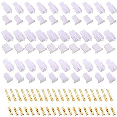 HUAZIZ 240 Stück Kabel Steckverbinder 2 3 4 Polig Flachsteckhülsen 2,8mm Pitch Männlich Weiblich Stecker Gehäuse Pin Header Crimp Quetschverbinder mit Stecker für Kfz Auto Motorrad