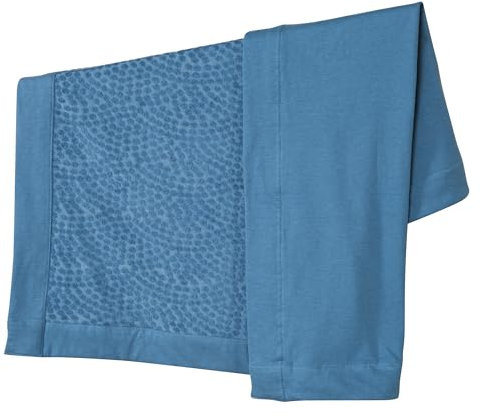 roba Coperta per Neonati Seashells Indigo - 80 x 80 cm - Certificato GOTS e Oeko-Tex - Cotone BIO - 4 Stagioni - Traspirante - Alta Qualità - Blu