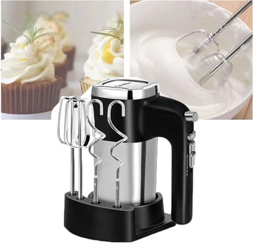 Sbattitore Elettrico A 5 Velocità, Robot Da Cucina Da 500 W, Turbina Con Dispositivo Di Sicurezza, Con Fruste, Ganci Per Impastare E Base Di Stoccaggio, Facile Da Smontare E Pulire, Per Cottura Al