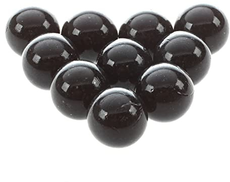 Glass Marbles - 10 Pcs 16mm Glass Balls Decoration Color Nuggets Black
