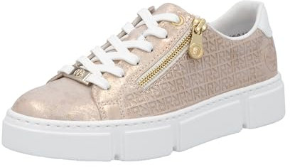 Rieker Women's N5917 Low Trainers (Gold, UK Footwear Size System, Adult, Women, Numeric, Medium, 4)