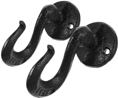 Ciieeo Ganchos De Pared De Hierro Ganchos Doblados Para Bolsos Y Ropa Colgador De Pared Vintage Industrial Para Dormitorio Cocina Y Baño 2 3.74X2.95X2.12 in