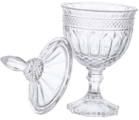 Ciieeo Glas Candy Jar Dekorative Glas Vorratsbehälter Europäischer Stil Lagerung Kanister