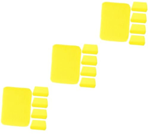 Gatuida 3 Sätze Autowaschtuch Polierpads Polishing Pad Poliermschine Autozubehör Accessoires Autowachs-Set Wachspads -Pads Autowachswerkzeuge Ballaststoff Yellow 5 Stück * 3