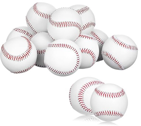 KITANDOVE 12stücke Baseballs Für Training Holzchip Strapazierfähige Schlagbälle Für Anfänger Und Fortgeschrittene Baseballzubehör Für Effektives Üben
